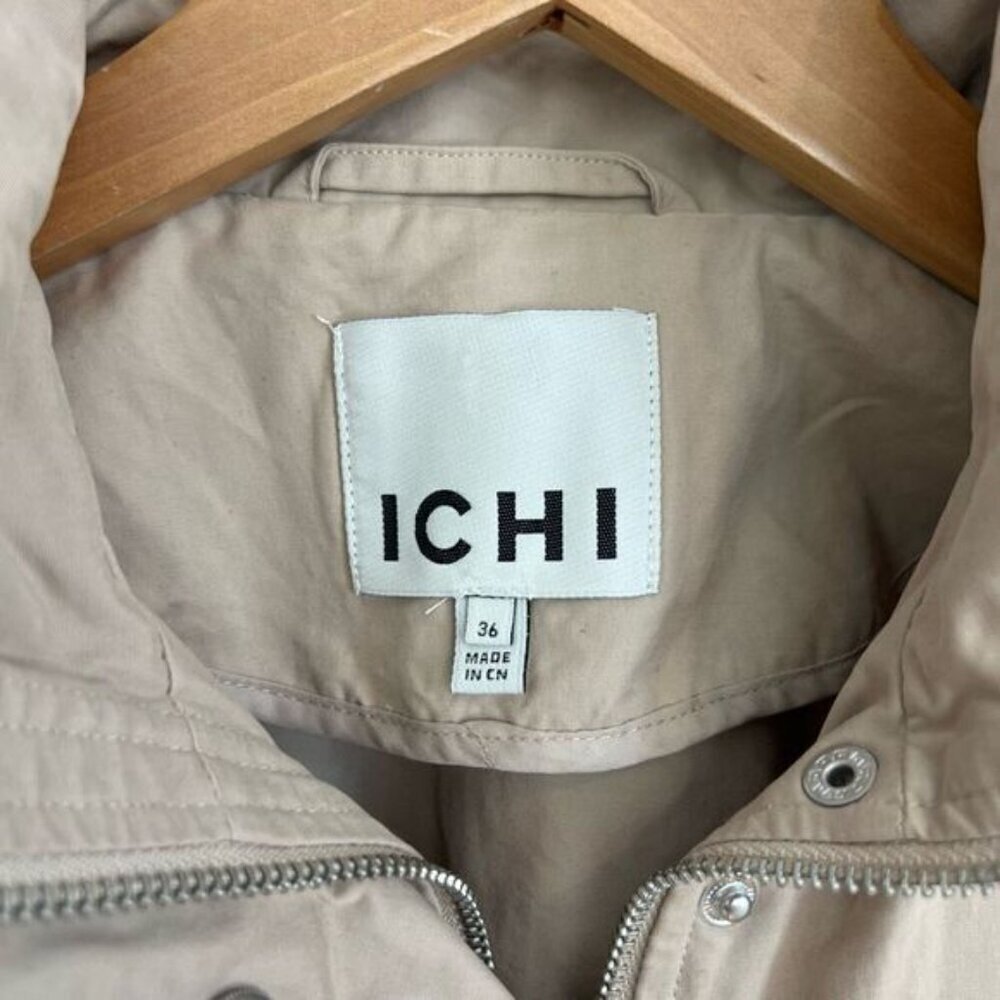 Modesens Ichi Women’s 36 Us Small Oversized Bazoza Jacket Coat Doeskin Neutral - Picture 6 of 15